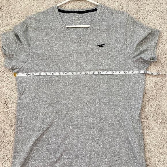 Hollister mens must have collection V Neck Tee Medium Gray Prep Cotton - Picture 4 of 6